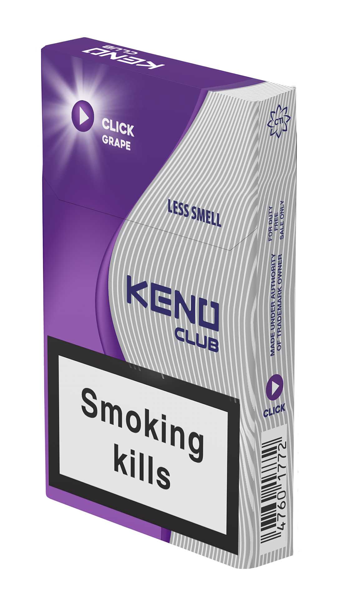 Keno Club Grape Click Superslim Sigara, Siyah üzüm aroma